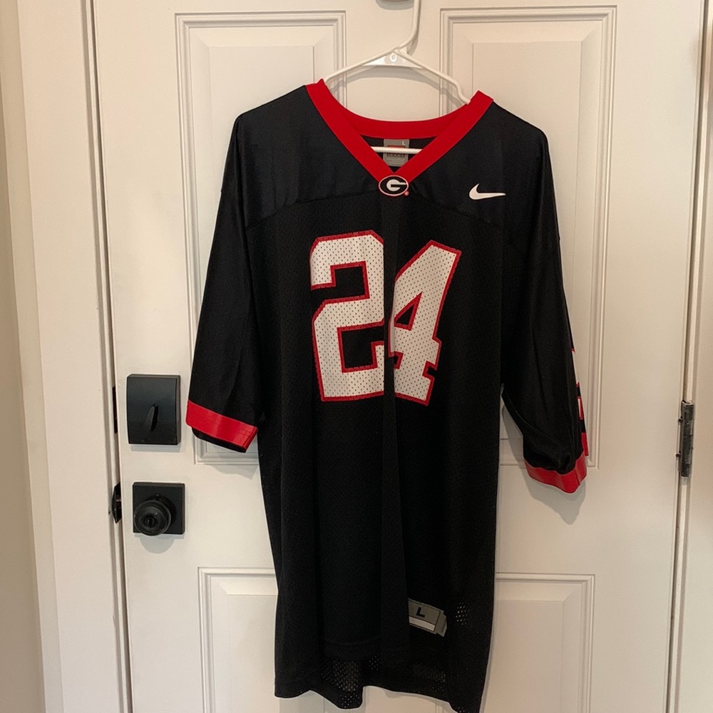 Authentic Mens Large Nike Georgia Bulldogs Football jersey number 24, never worn
